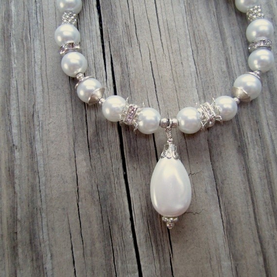 Pearl Bracelet June Birthstone Wedding Bracelet Silver Jewelry Crystal Jewellery Handmade Bride Gifts Glam Teardrop Charm Box Clasp B-L