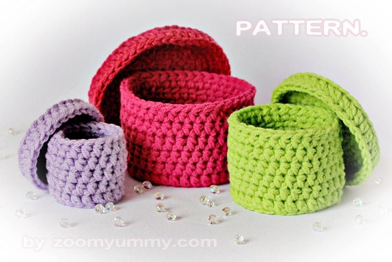Crochet Pattern Crochet Boxes