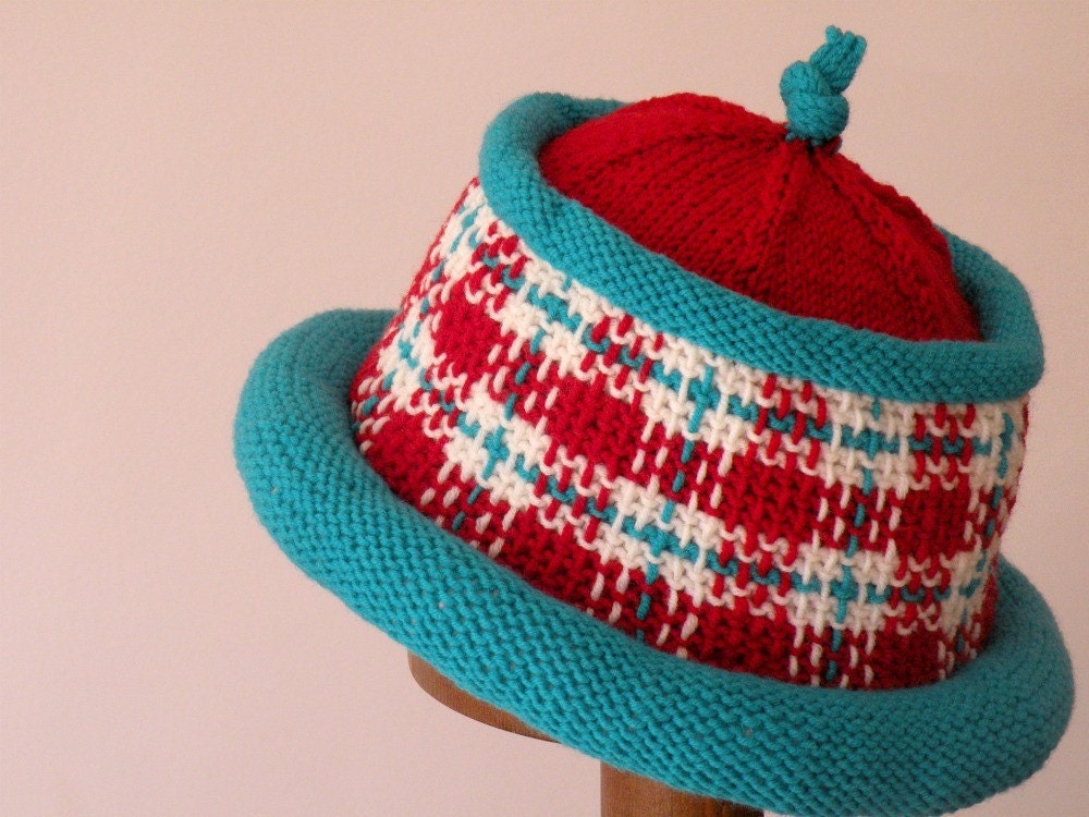 Hand Knit Woven Chapeau - ArzuMusaKnitting