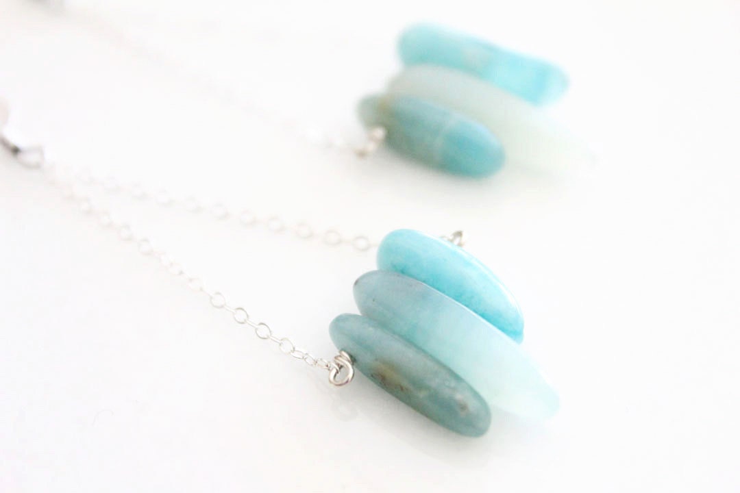 Amazonite Fringe Earrings