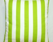 Premier Prints Chartreuse Green and White Striped Pillow Cover- 18x18 inches- Hidden Zipper Closure