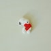 Snoopy Pin Brooch Charlie Brown Peanuts Red Heart