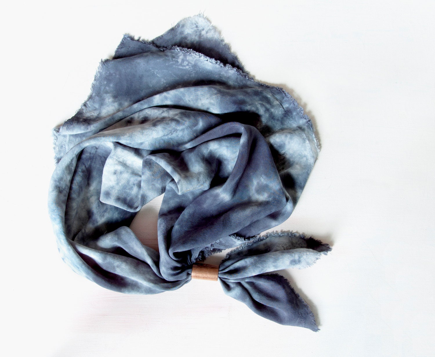 DENIM BLUE Bamboo Scarf. Indigo Blue Scarf.