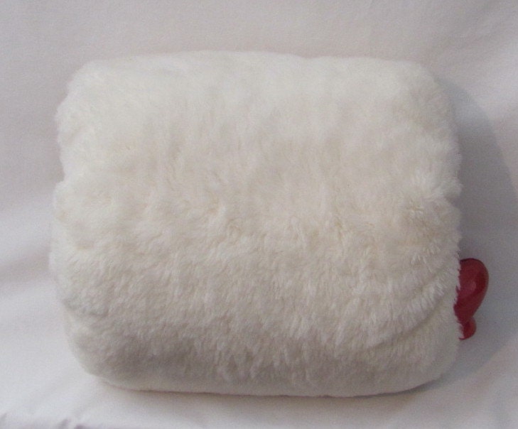 Vintage Faux Fur Ultra Thick Muff - Creamy Off White and Warm