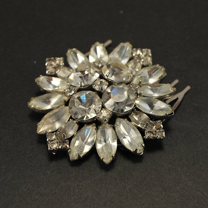 Rhinestone Bridal Haircomb, Art Deco, Great Gatsby, 1920s, Crystal Vintage Hair Brooch, Wedding Jewel Comb, Wedding Hair Accessories