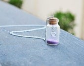 Crown Jewels - Glitter Glass Bottle Necklace - SALE