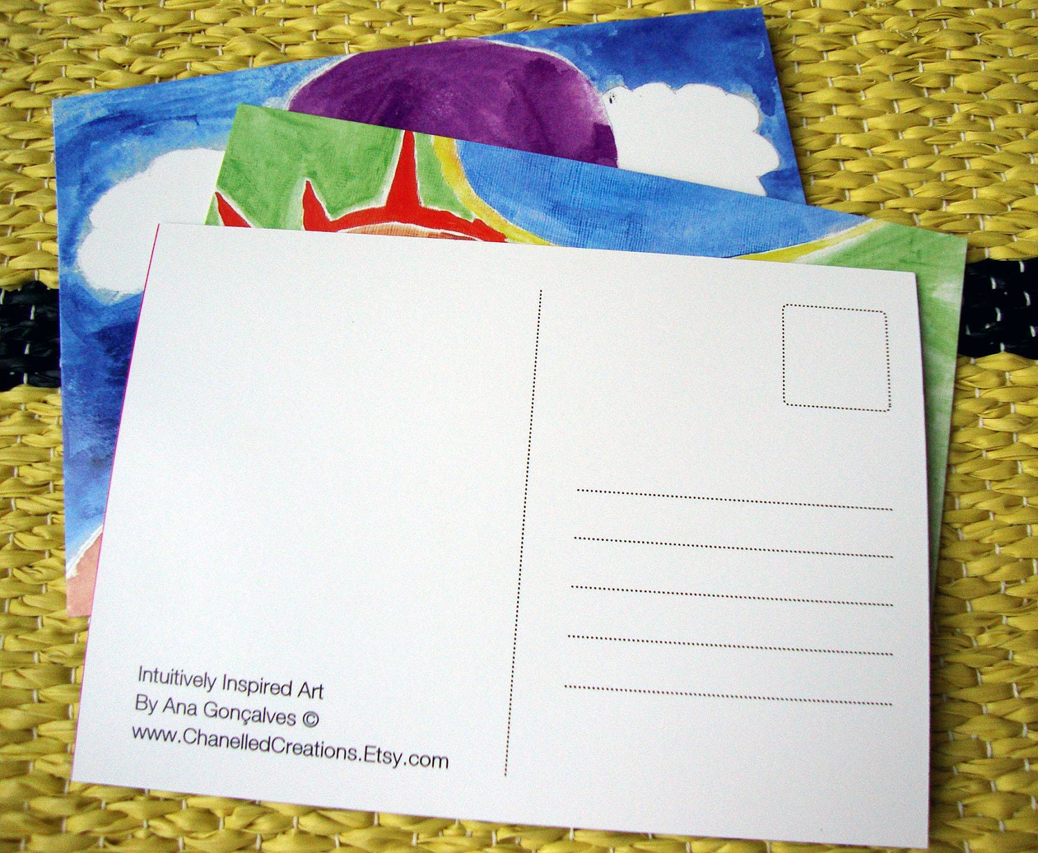 Whimsical Snail Art Print Postcard 4x6 - Limited Edition - 'Opening up'