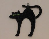 Halloween Lace Applique for Crafts, Ornament or Crazy Quilt - Black Cat