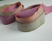 Winter Watercolor Muslin Ribbons -  6 yards - 2 yard lengths - 1 inch wide