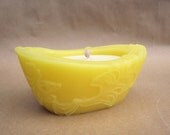 Citrus Sunshine- Beewax/palmwax Candles - Medium Chantilly Design Natural Wax Candle ( Yellow/White Color)