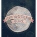 I love you to the moon 12 x 18 print