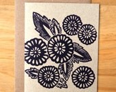 Single Hand Block Printed Card