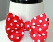 Red & white polka dot bow tie