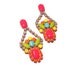 One of a Kind Neon Hand Painted Vintage Rhinestone Earrings - Neon Teaser II(Reserved)