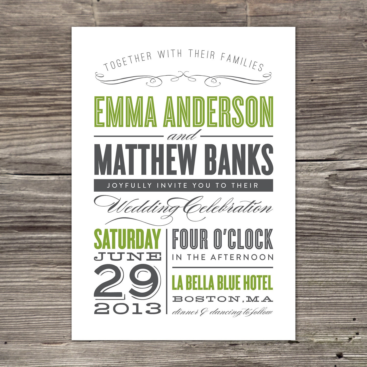 Old Fashioned Wedding Invitation Only