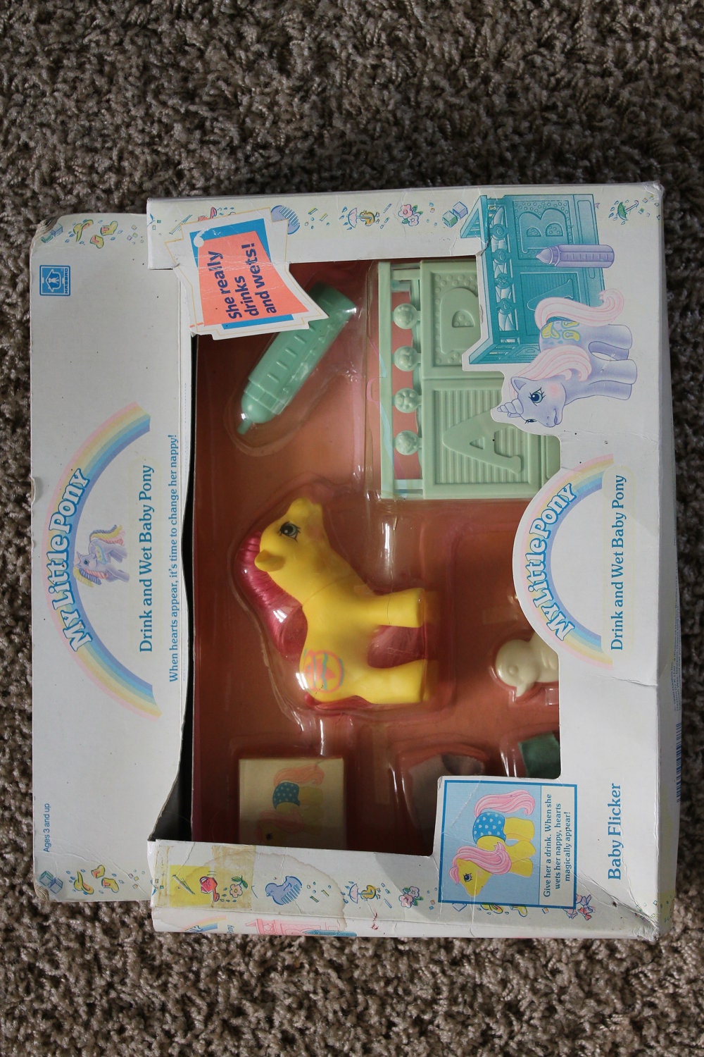My Little Pony UK Drink & Wet Baby Pony-Baby Flicker Vintage G1 Rare