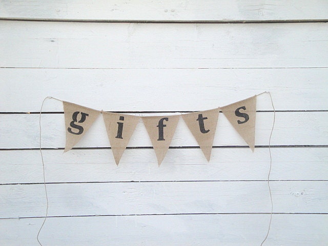 Gifts burlap bunting banner