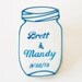 Vintage Mason Jar Bride & Groom Custom Wedding Cookie Favors // 1 doz. // Wedding Favors // Bridal Shower Favors // Canning Jar Cookies