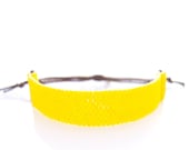 Yellow Beaded Bracelet, Yellow Cord Bracelet, Cotton Cord Bracelet, Summer Bracelet, OOAK Handmade by JeannieRichard