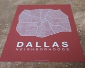 Dallas Neighborhood Map - Red