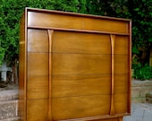 STUNNING mid century MODERN highboy DRESSER