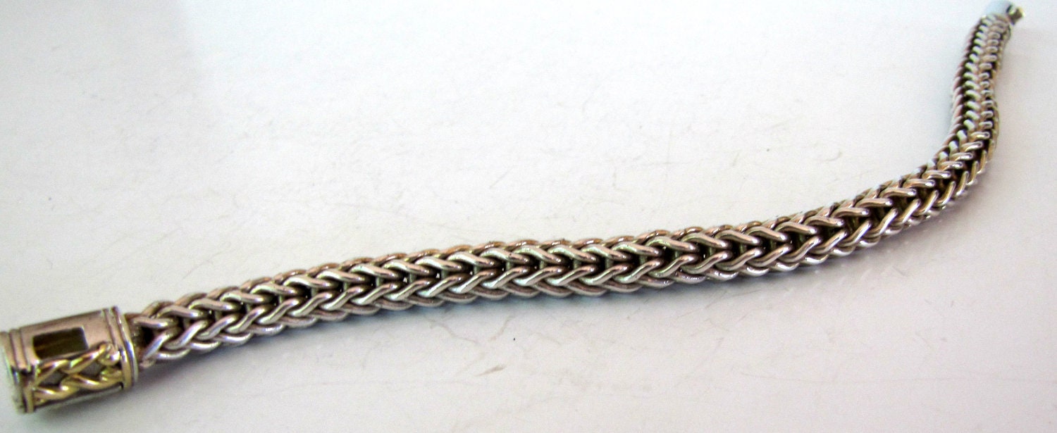 18kt Sterling Silver Woven Bracelet