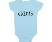 2013 Baby Clothing kids t shirt Bodysuit Copyright Onesie Infant Toddler  4 colors