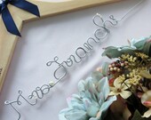 Personalized Hanger for Bride and Bridal Party, Pearl Embellishments, Shower Gift, Wedding Dress Hanger