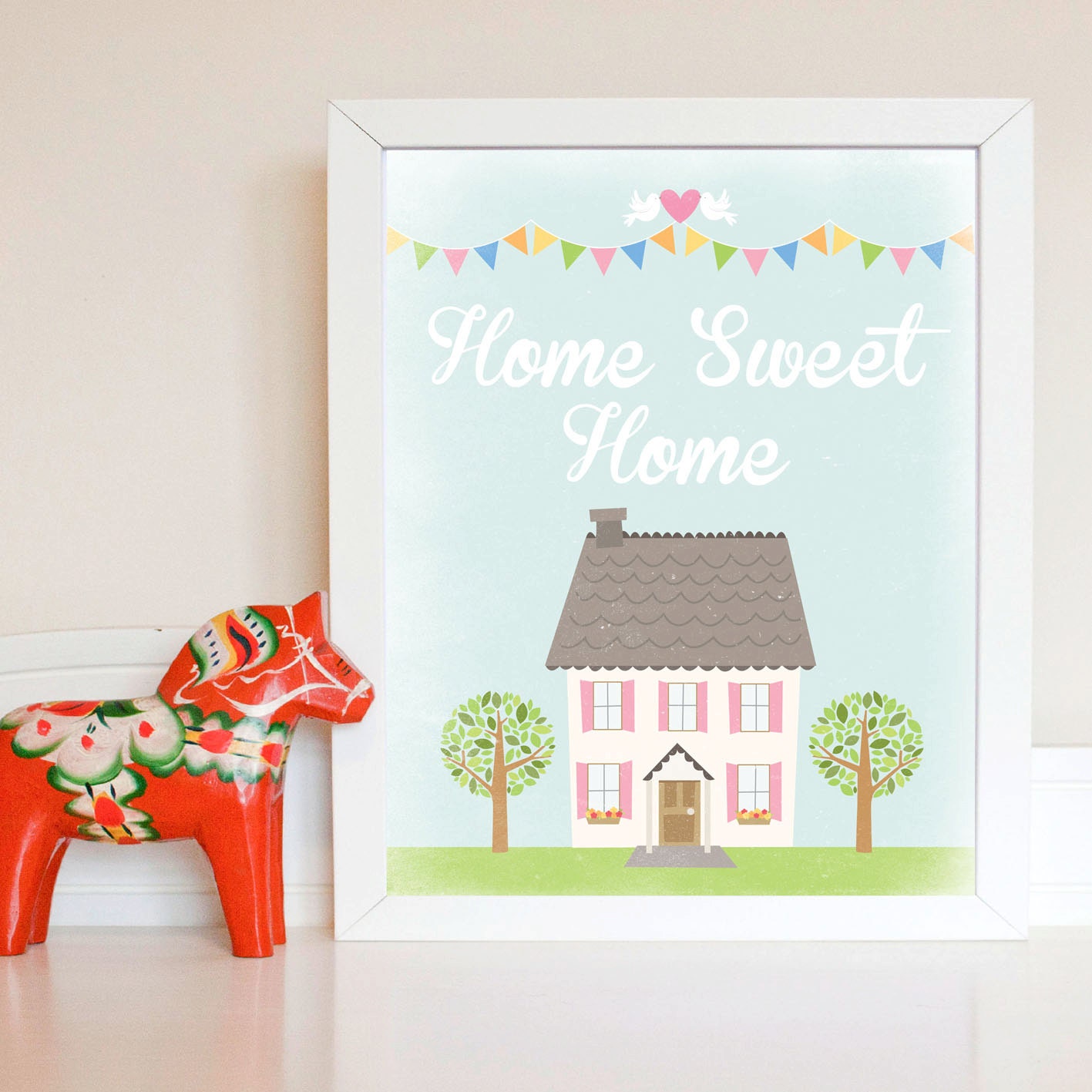 Home Sweet Home print. Hallway Housewarming gift. Newlyweds. 8x10