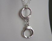 50 Shades Of Grey - Inspired - Solid Sterling Silver Handcuffs Sterling Silver Necklace