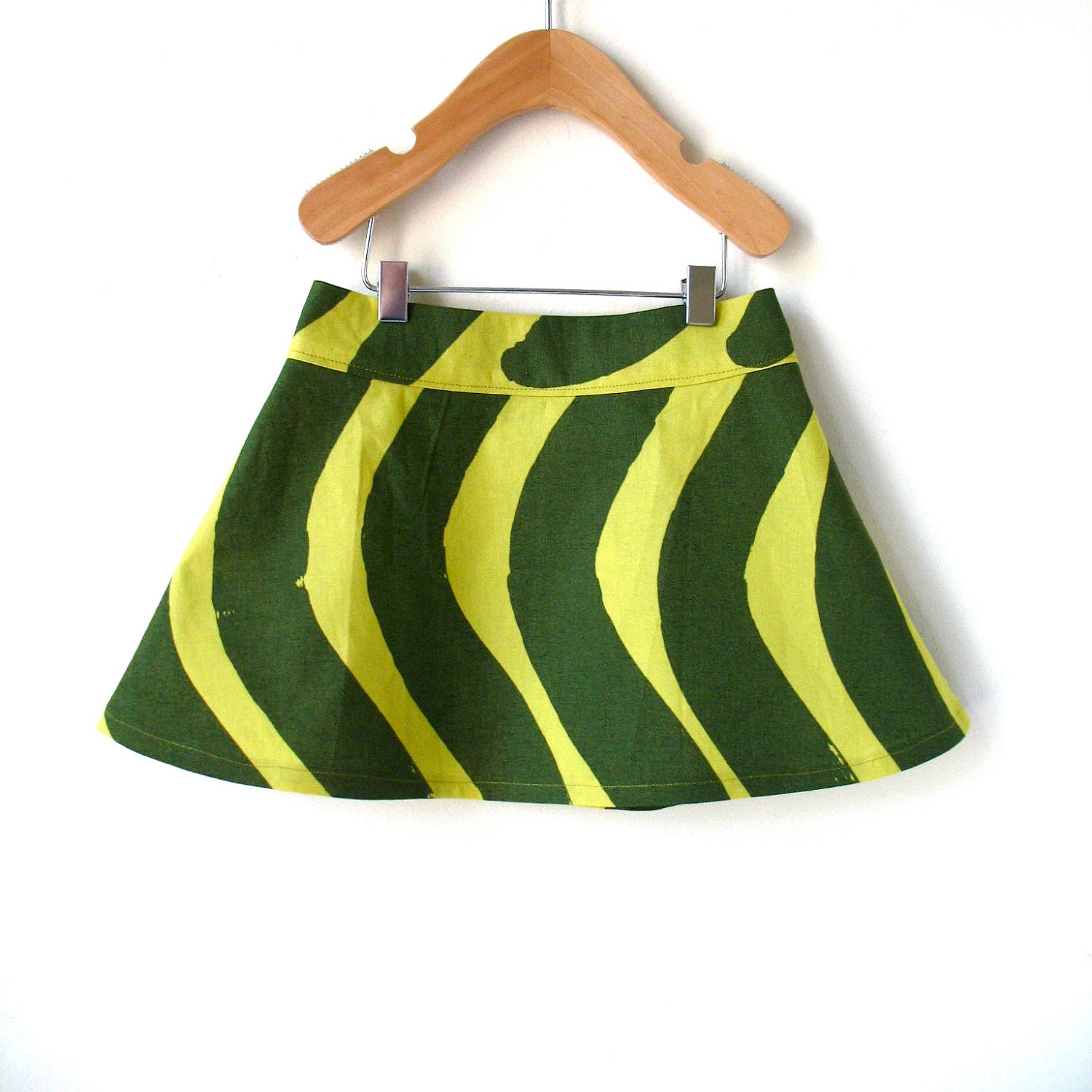 Girls Size 3T Marimekko Skirt- Green Waves
