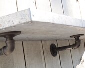 Shelf metal ON SALE  custom listing 3 feet long industrial book shelving pipe brackets
