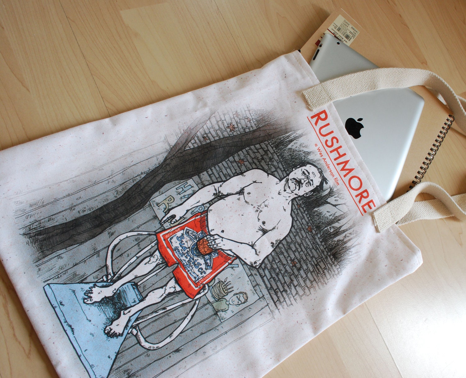 Herman from Rushmore Bill Murray Tote Bag Men Women Bags & Wallets Purses