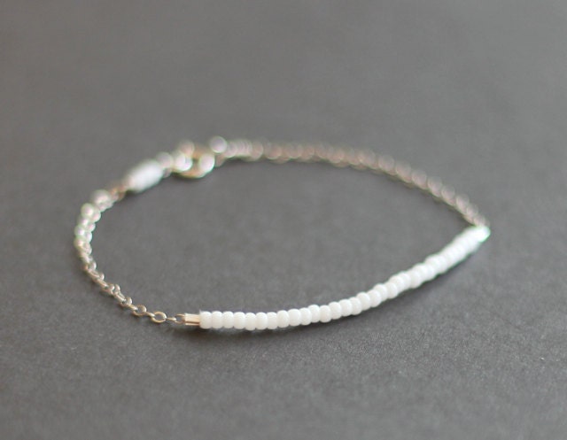 white - lucky sterling silver bracelet