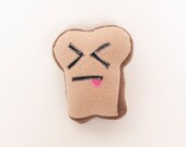 Toast Plush -  Cute Breakfast - Grumpy Toast