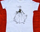 Doodle Divas T-shirt - Ball Gown Diva/100% cotton/short sleeve/white/cute