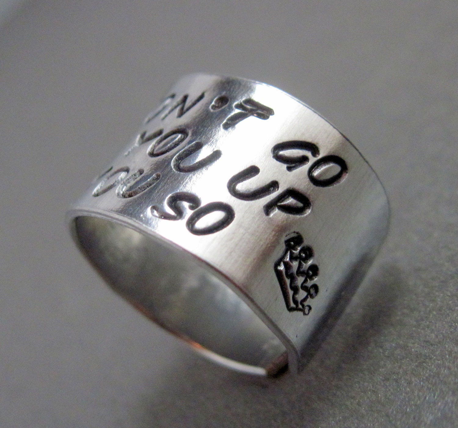 Where the Wild Things Are Ring - I'll Eat You Up - Hand Stamped Aluminum