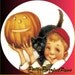 1 1/2 Fabric Cat Button Halloween Autumn Fab Fall orange Boy Pumpkin Witch Black Shoulder Kitten
