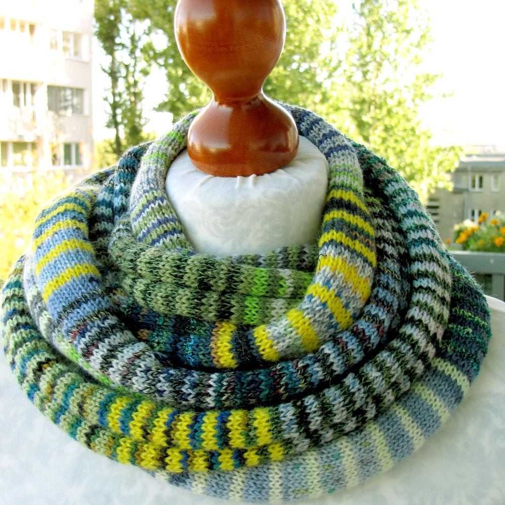 New Item, The Yellow-Green/Blue SSScarf (the SSSnake SSSleeping Bag), OOAK, Ready to Ship
