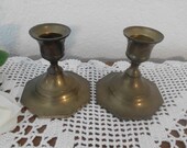 Vintage Brass Candle Holders Hollywood Regency Paris Chic French Country Farmhouse Shabby Chic Cottage Home Decor Made in India Gift