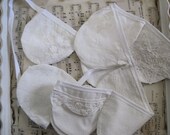 White on White Fabric Half Round Banner - Wedding - Nursery - Christmas Tree Garland - Wall Decor - Window Decor