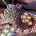 Deluxe Deco Mesh Bronze and Copper STRIPED Wreath with a large Sparkle FALL FLOWER