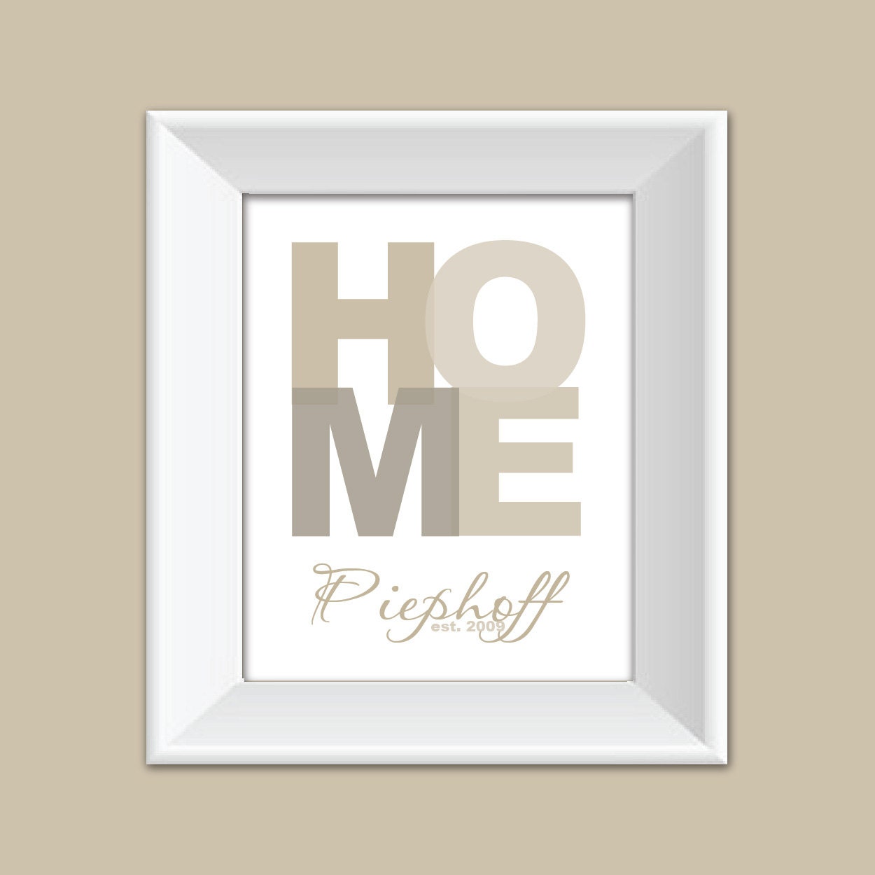 Home Print - 8x10 Custom Family Name Home Print - Housewarming and Wedding Gift