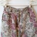 vintage 90s faded rose floral print pencil skirt xs