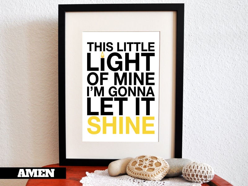Nursery Decor. Printable Scripture.This Little Light of Mine. 8x10. DIY. Printable. PDF. Christian. Bible Verse.