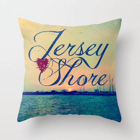 Throw Pillow 16" x 16" The Jersey Shore.