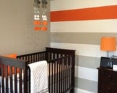 Grey and Orange Nursery Mobile...Tangerine clouds