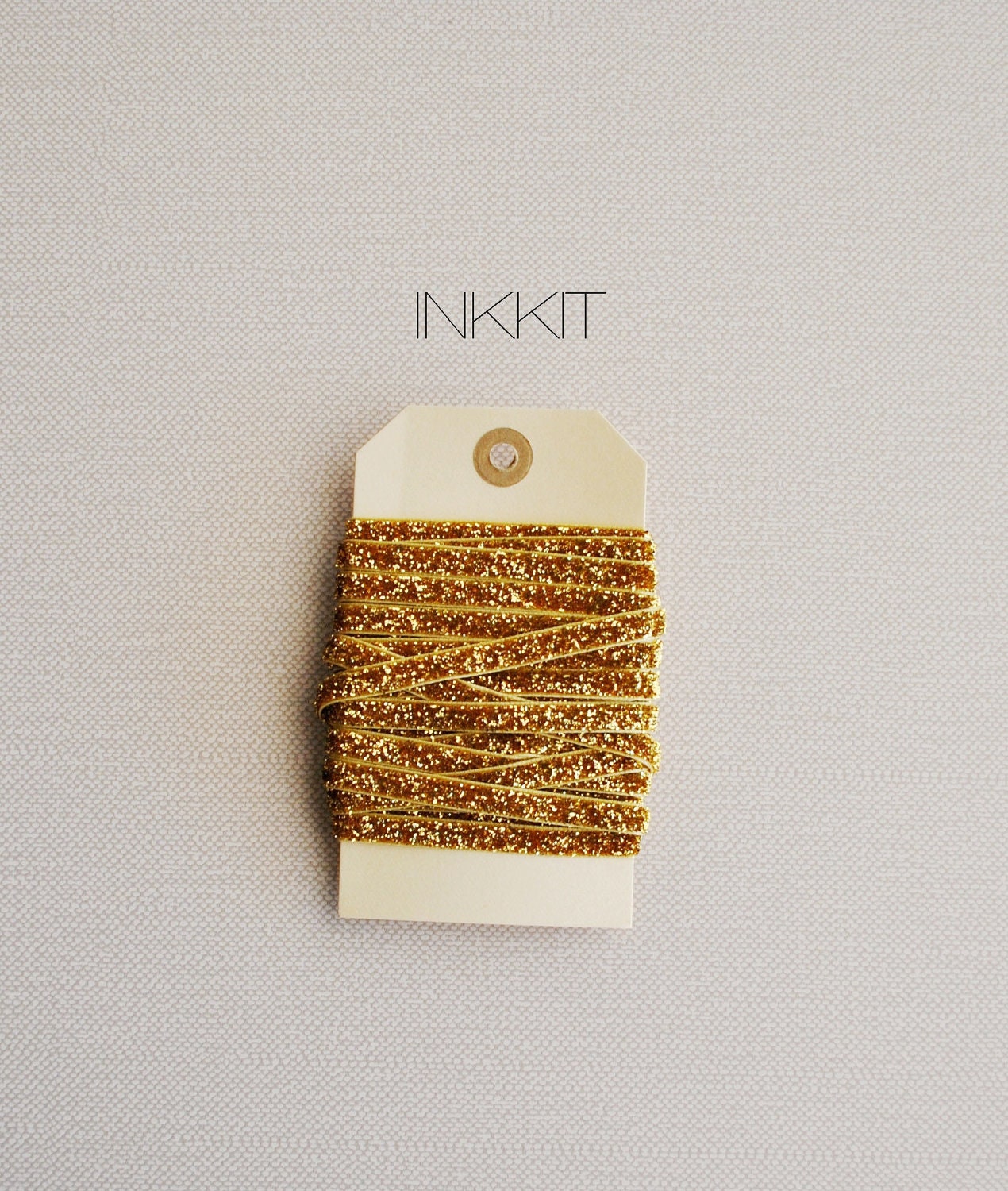 gold glitter velvet  ribbon (5 yards)