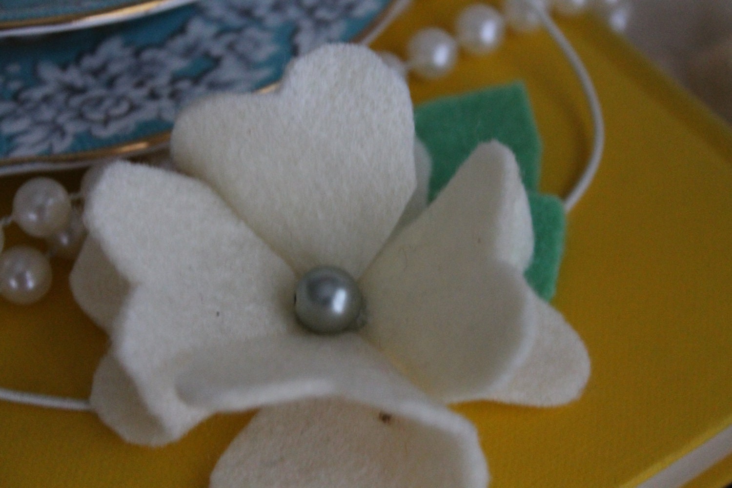 flower headband felt