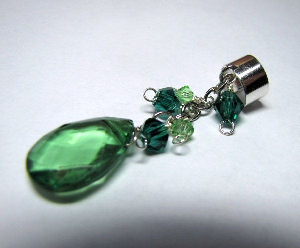 Green Drop Ear Cuff